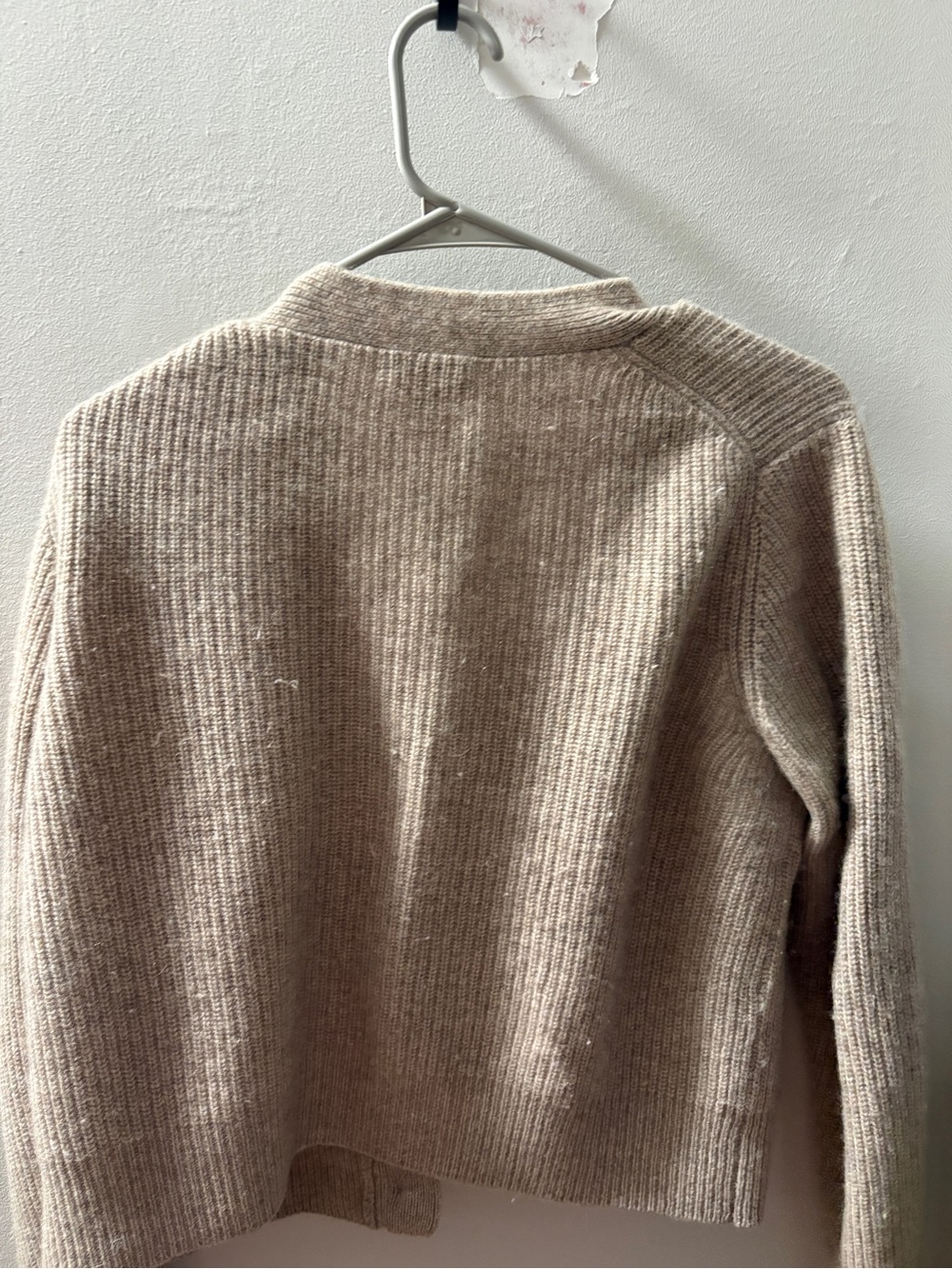 Aqua Beige Ribbed Button-Front Cardigan - Picture 2 of 3